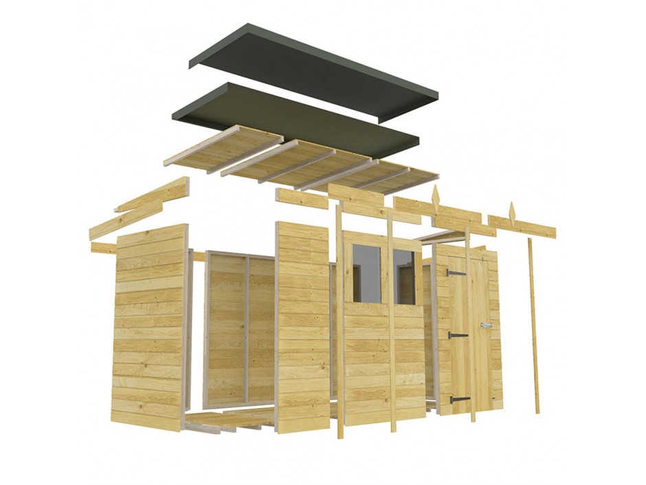 14ft x 5ft Pent Shed